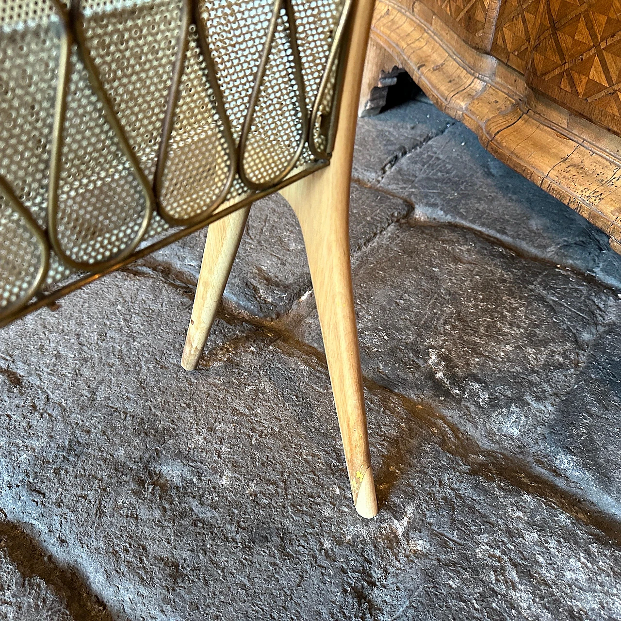 Wood and glass console table by Cesare Lacca, 1950s 4