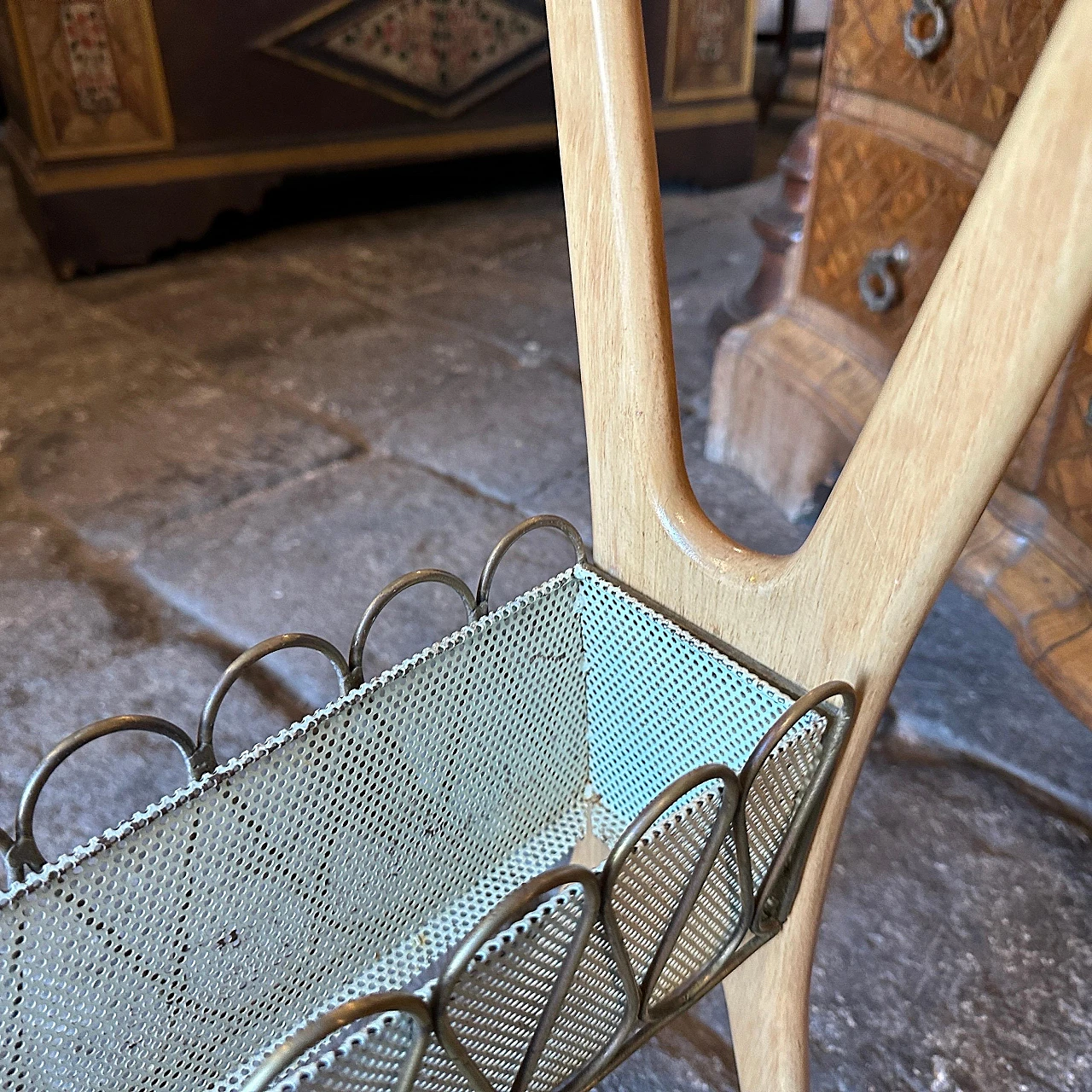 Wood and glass console table by Cesare Lacca, 1950s 5