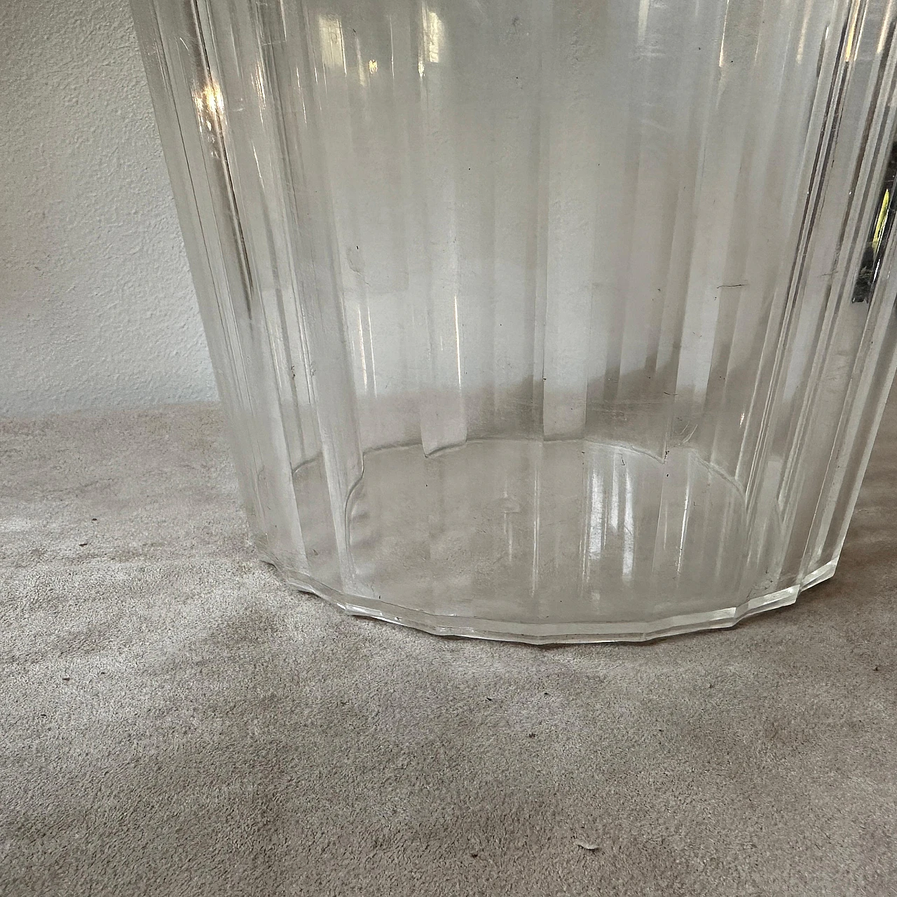 Transparent and gilded plexiglass ice bucket by Gosset, 1970s 4