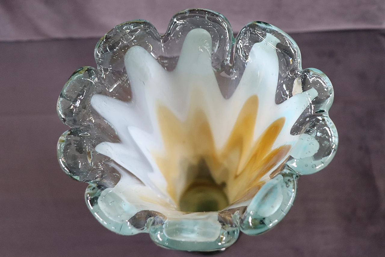 Murano glass vase with petal-shaped rim, 1960s 9