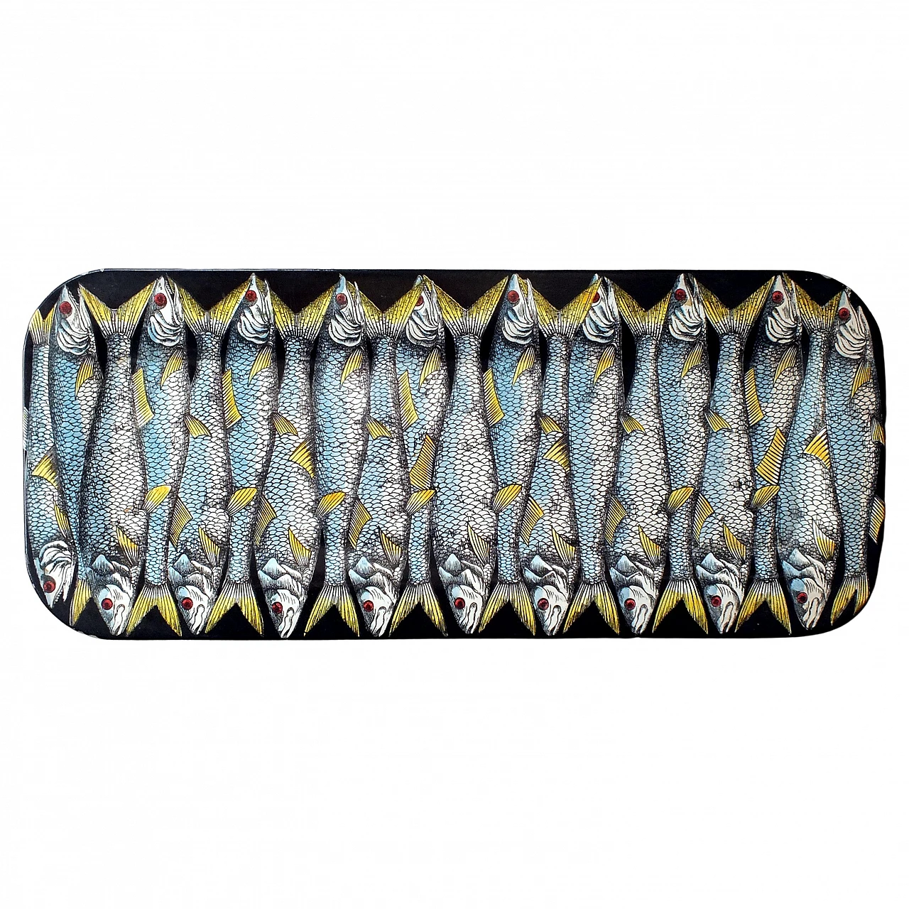 Lacquered tray with fish by Piero Fornasetti, 1950s 1