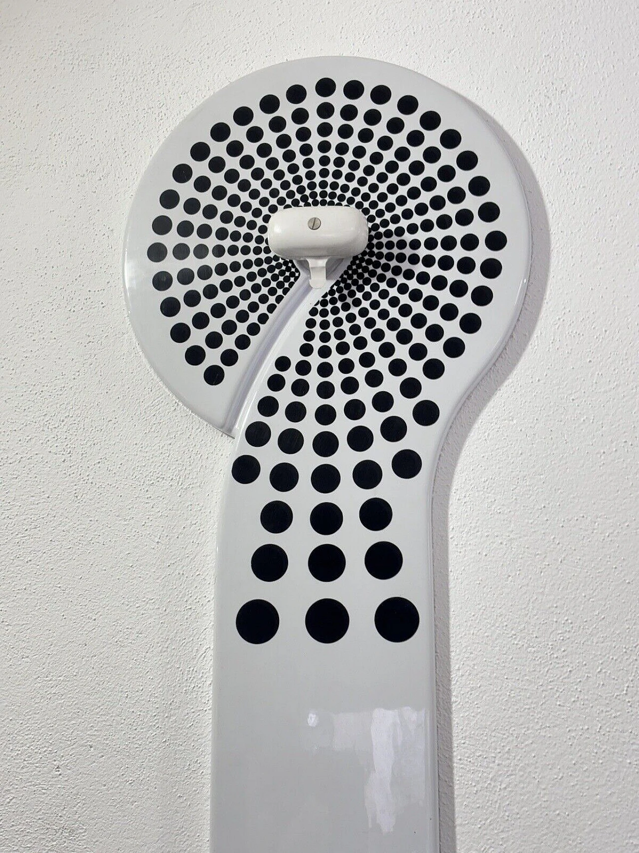 Black and white plastic wall coat rack, 1980s 2