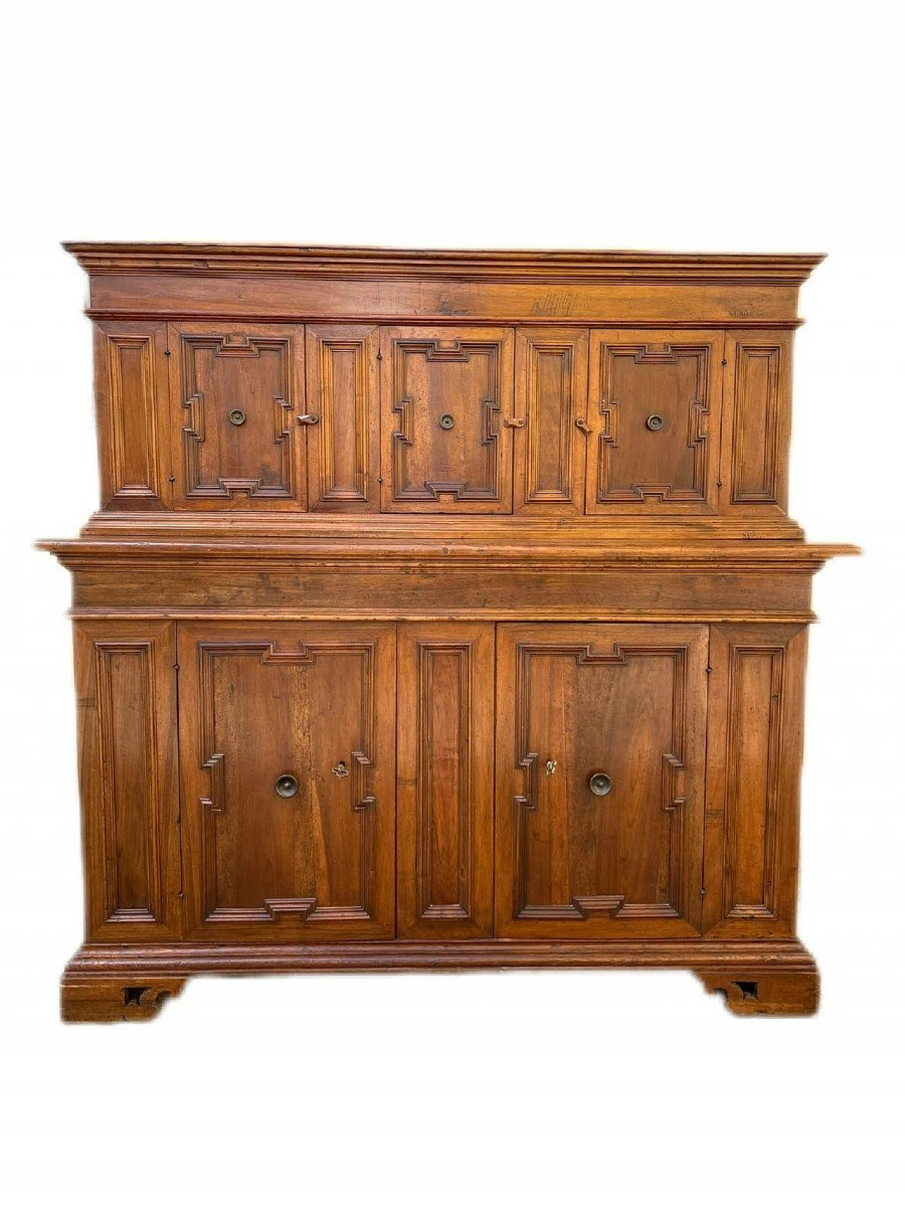 Solid walnut sacristy sideboard, 19th century 1