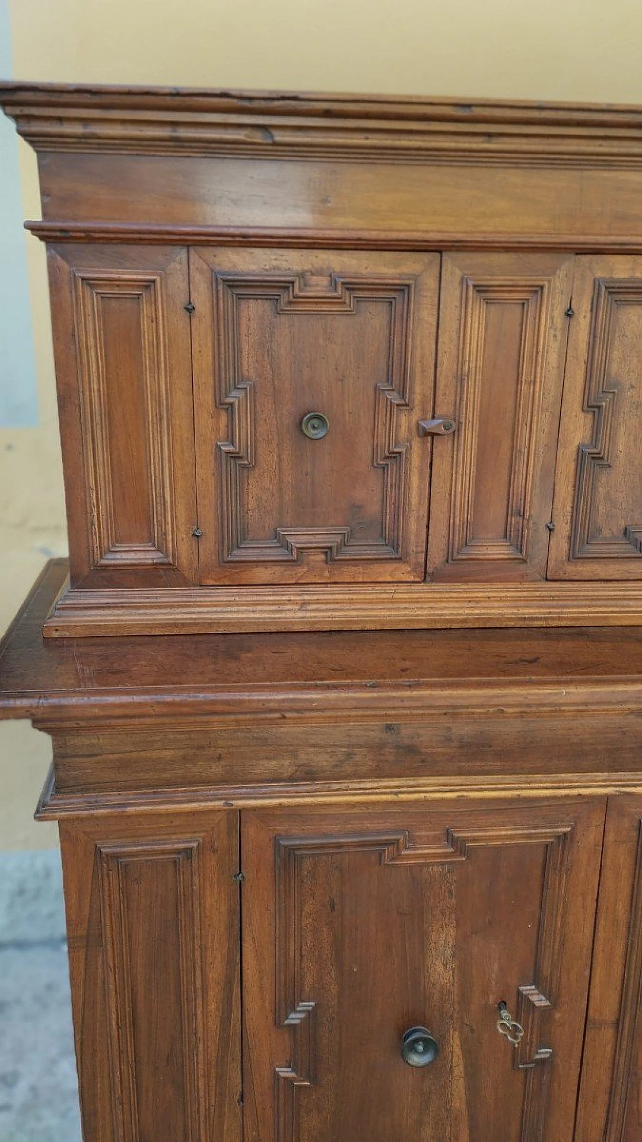 Solid walnut sacristy sideboard, 19th century 5