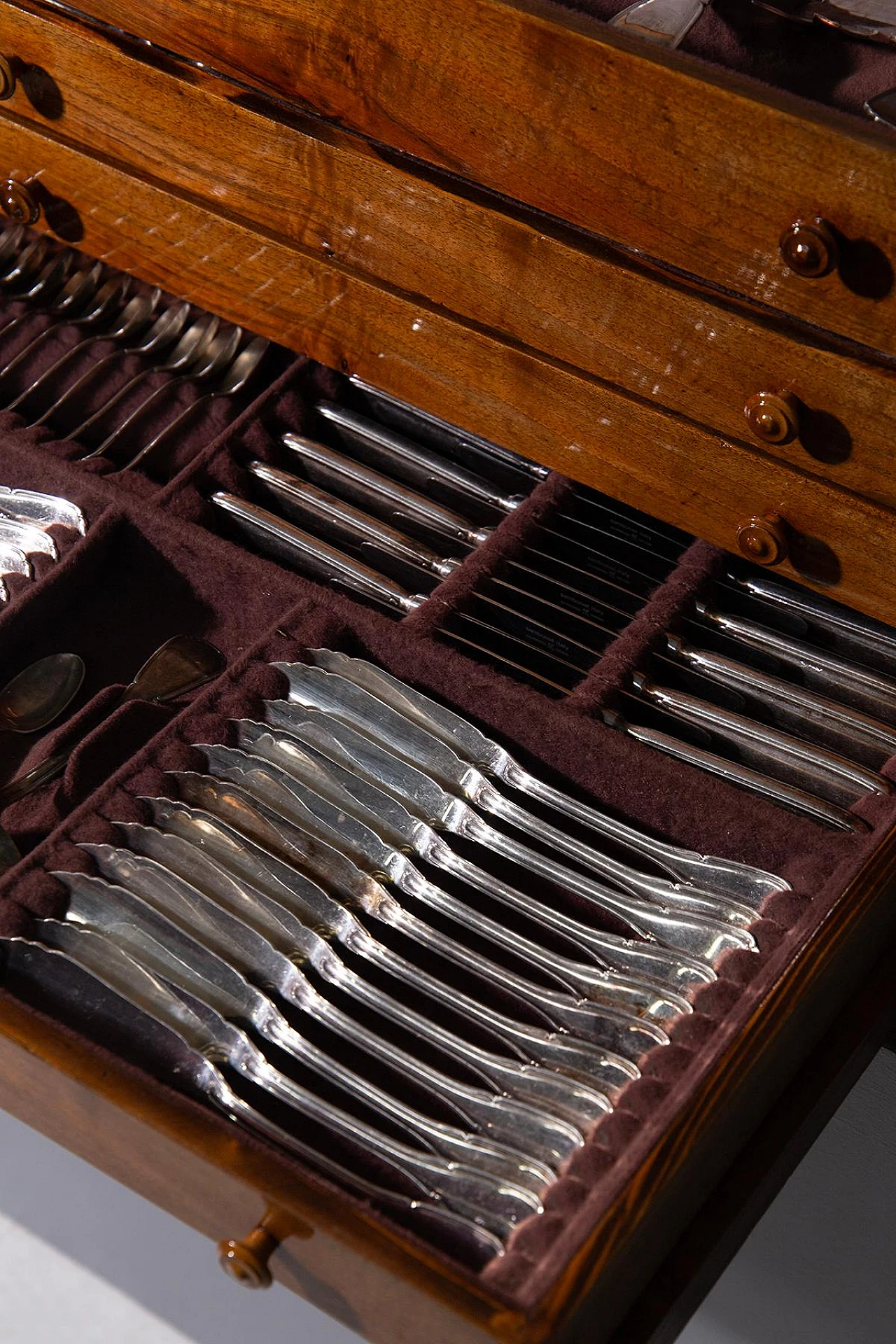 Sambonet serving set with case, 1930s 11