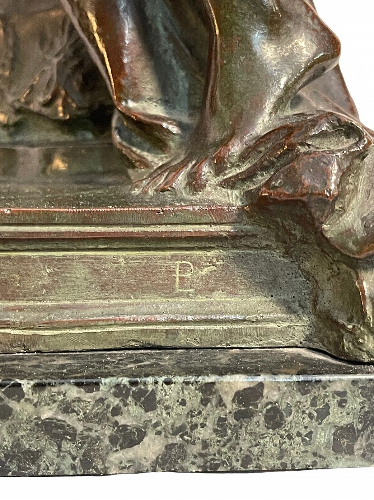 Nudo femminile, scultura in bronzo su base in marmo, '800 4