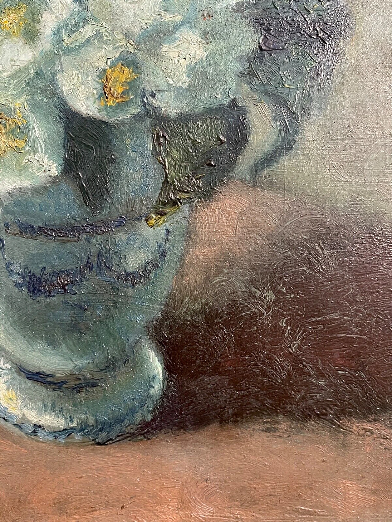 Ugo Galetti, vaso di fiori, dipinto a olio su tavola 3