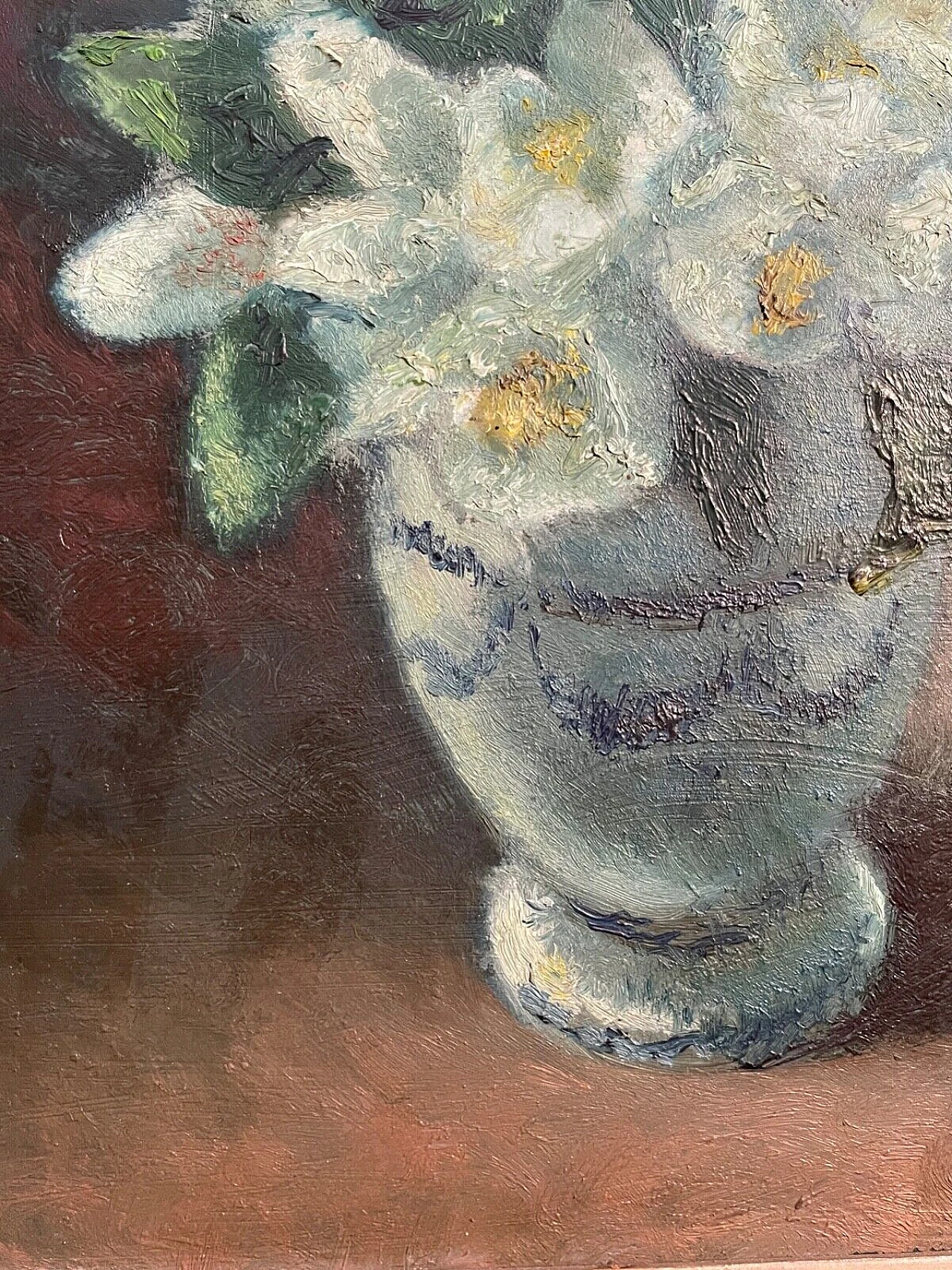 Ugo Galetti, vaso di fiori, dipinto a olio su tavola 4