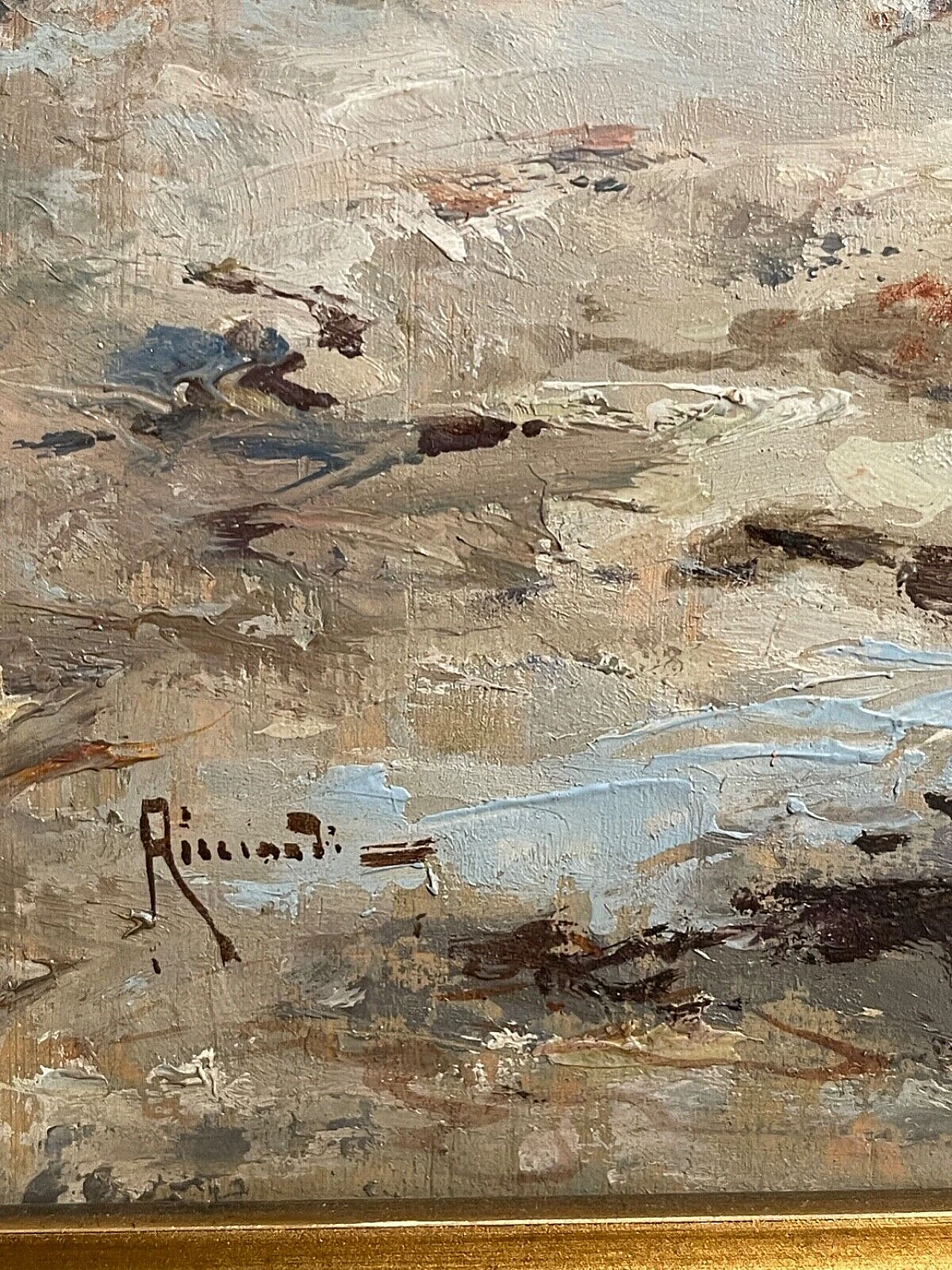 Ricciardi, Case campestri, dipinto a olio su tavola, fine '800 3