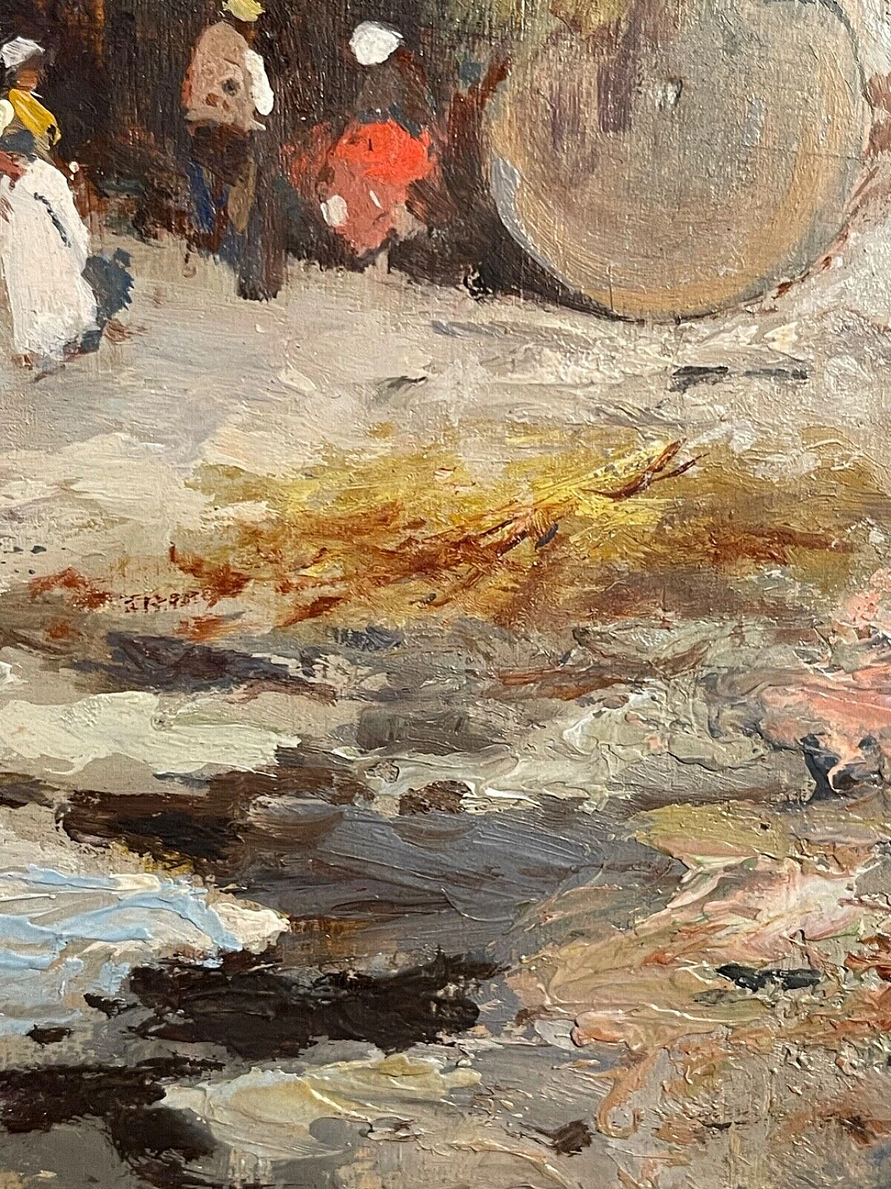 Ricciardi, Case campestri, dipinto a olio su tavola, fine '800 4