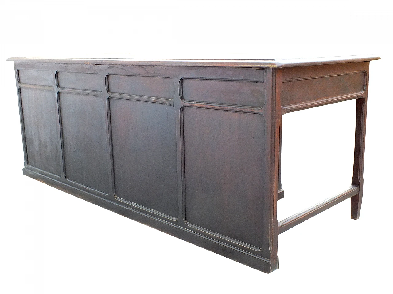 Chestnut shutter desk with drawers & compartments for projects, 1920s 6