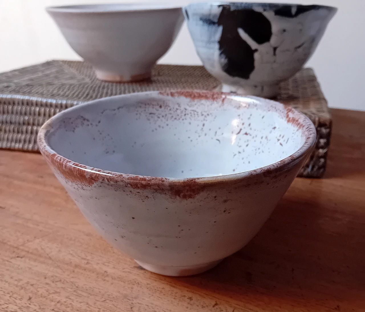 8 Ciotole Giapponesi artigianali in ceramica raku, anni 2000 7