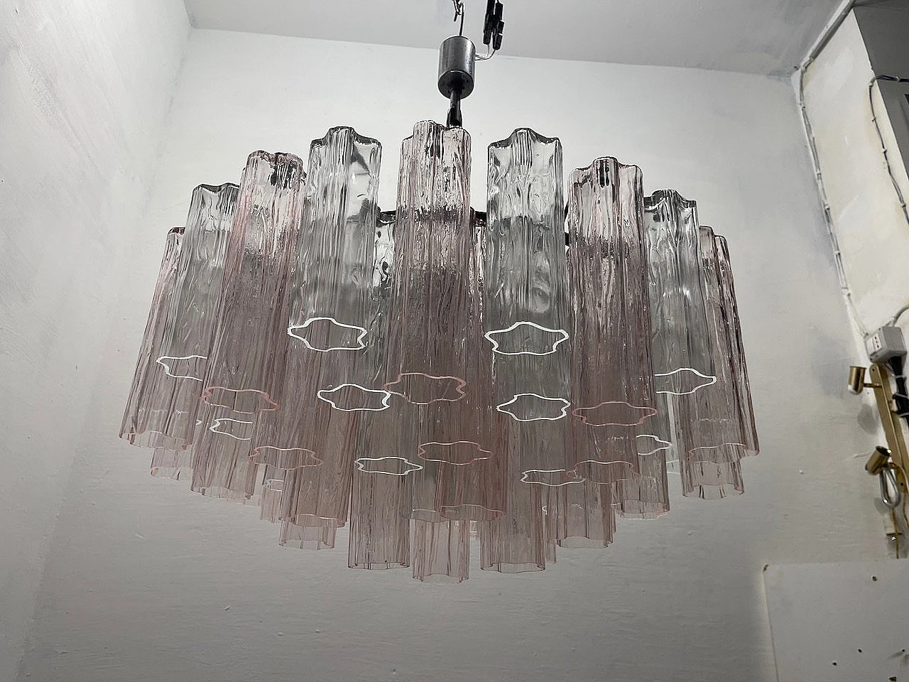 Tronchi Murano glass chandelier by Paolo Venini, 1970s 7