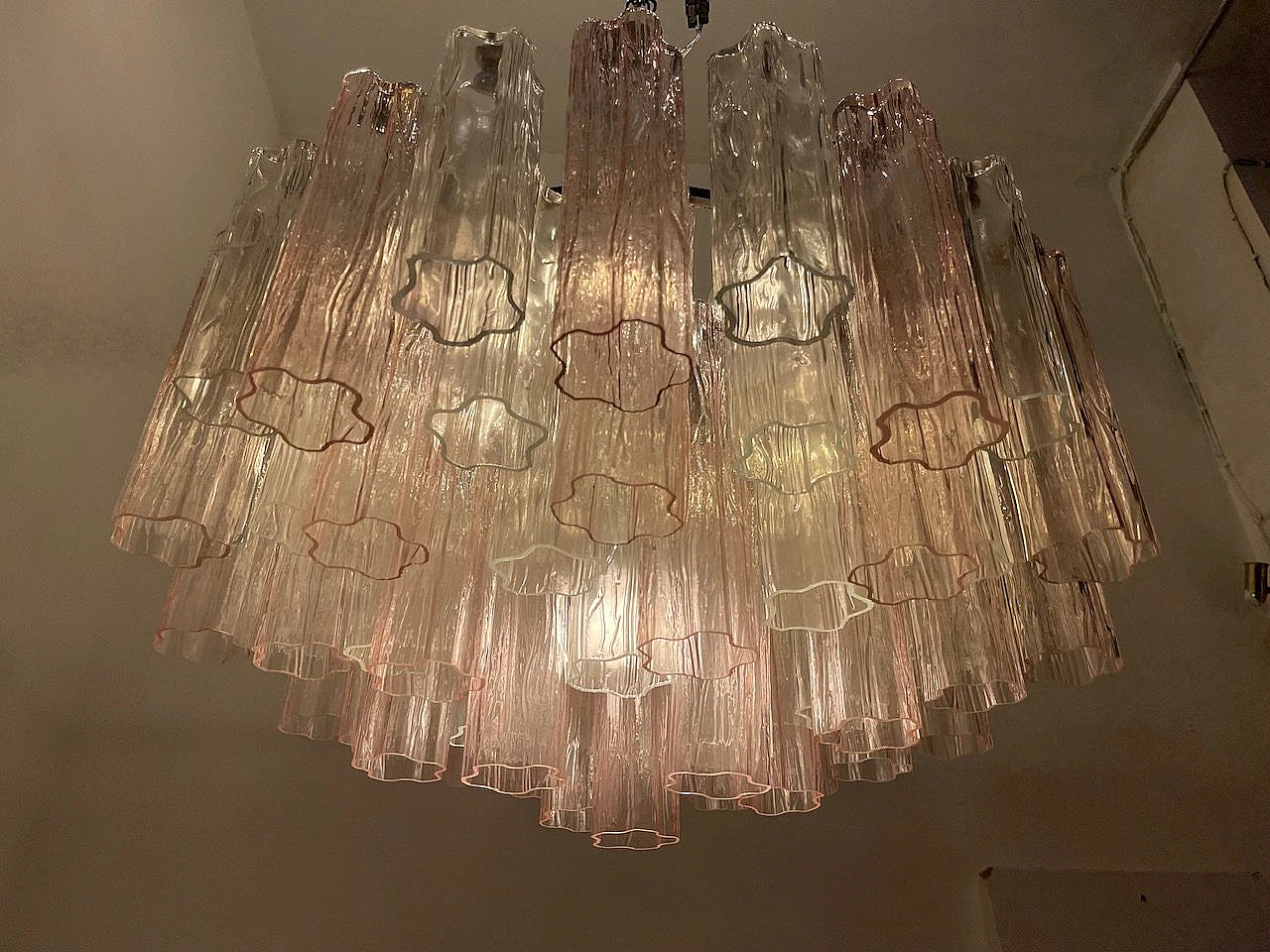 Tronchi Murano glass chandelier by Paolo Venini, 1970s 12