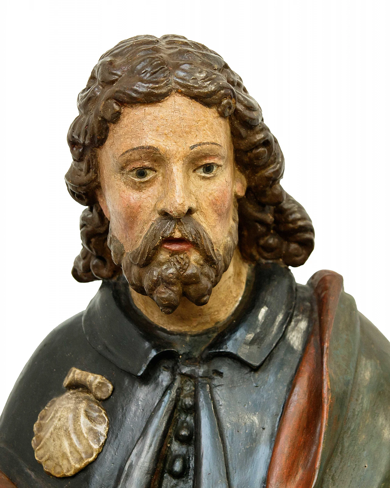 Polychrome wood sculpture of St. Roch, 17th century 3