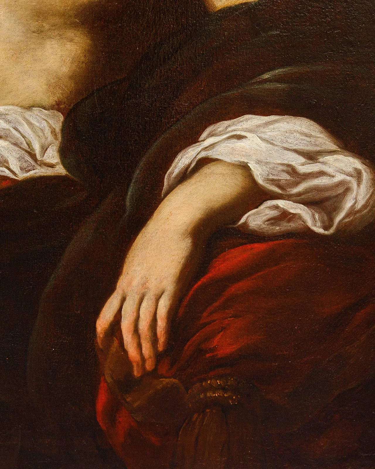 Giuseppe Marullo, Suicide of Lucretia, oil on canvas, 17th century 5