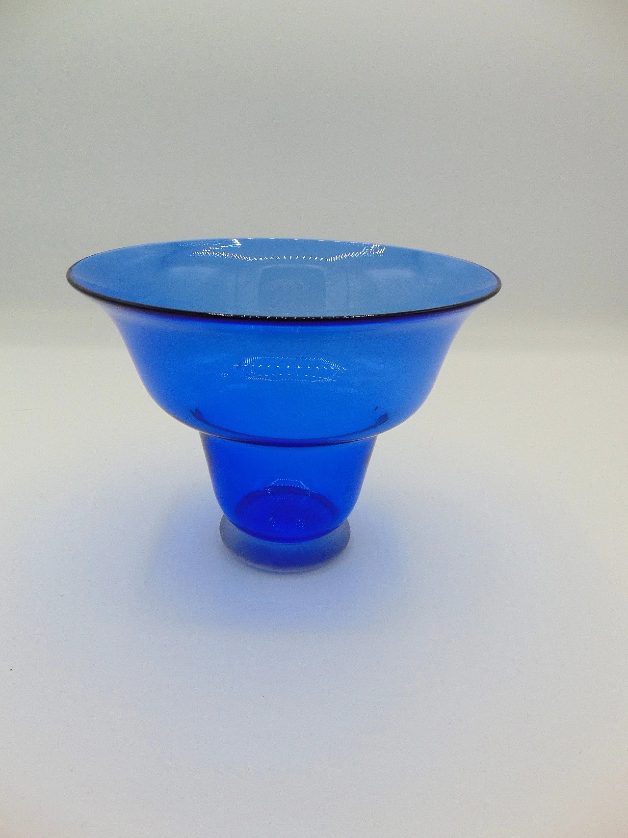 Blue glass vase by Venini, 1995 1