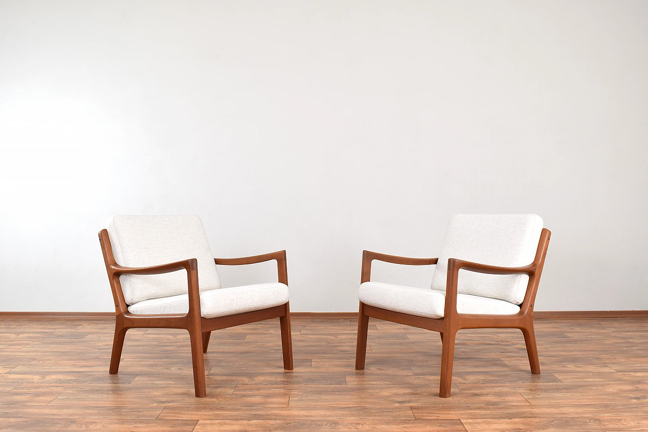 Pair of teak Senator armchairs by Ole Wanscher for Cado, 1960s 1