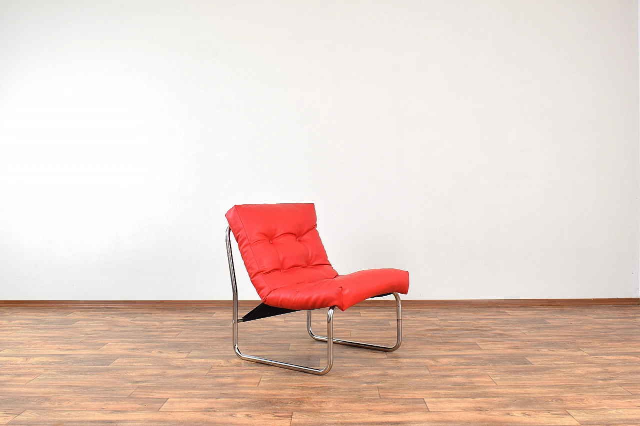 Armchair Pixi in leatherette by Gillis Lundgren for Ikea, 1970s 1