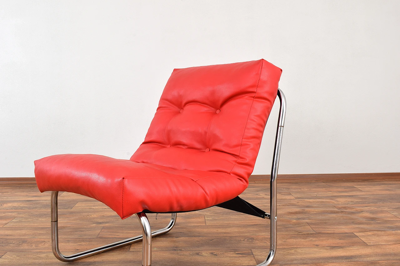 Armchair Pixi in leatherette by Gillis Lundgren for Ikea, 1970s 8