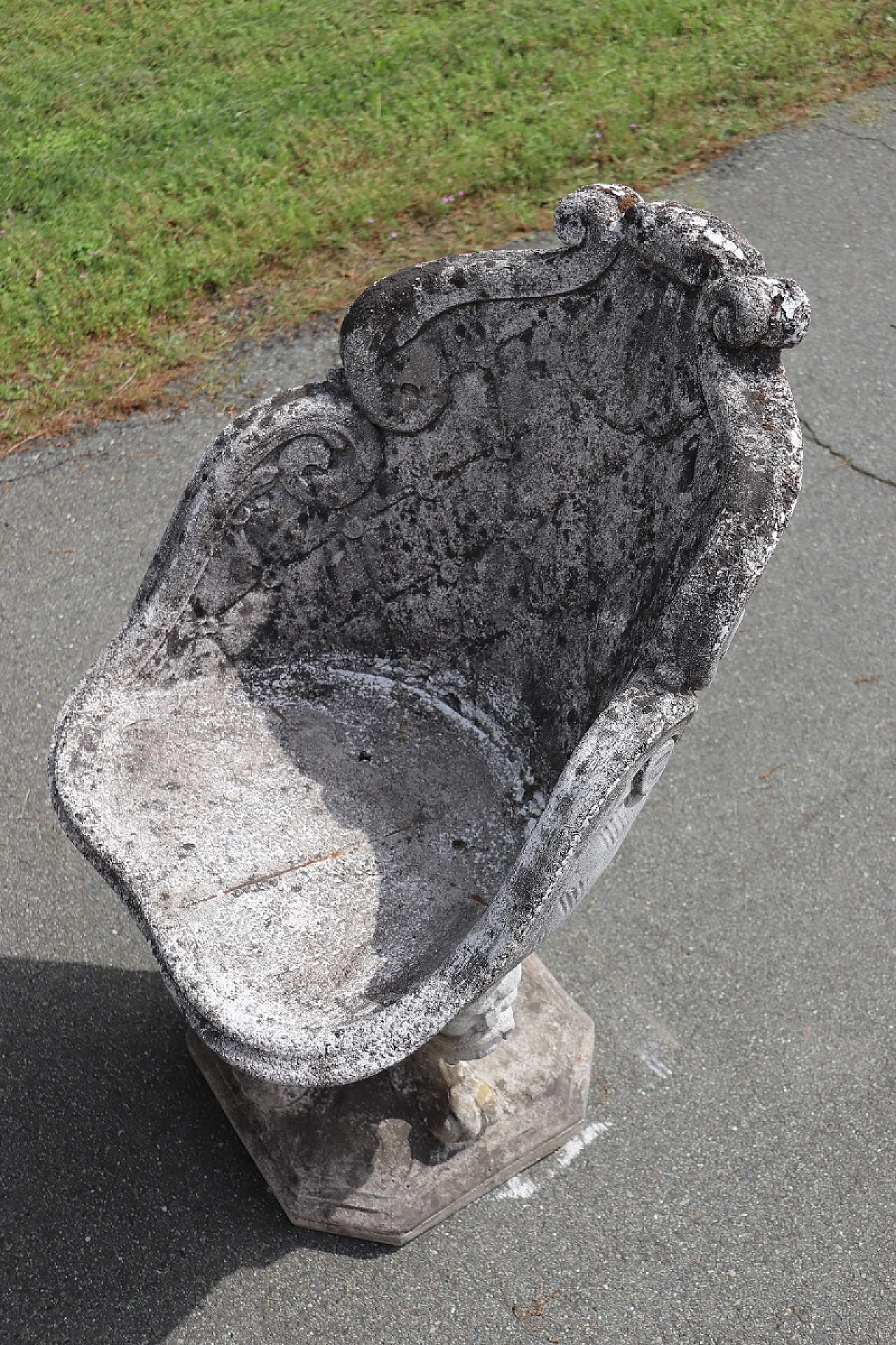 Table and four armchairs in decorated grit and cement, 1920s 7