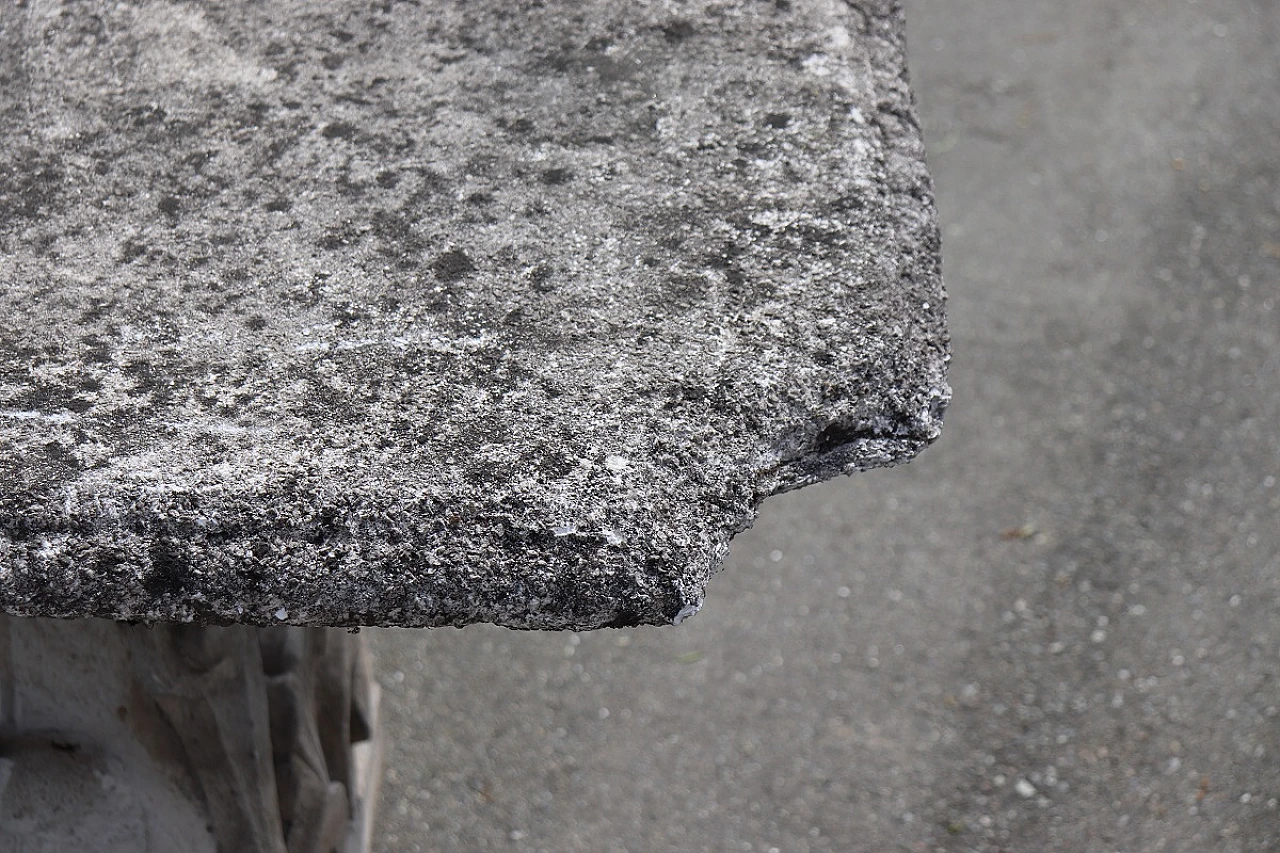 Table and four armchairs in decorated grit and cement, 1920s 13