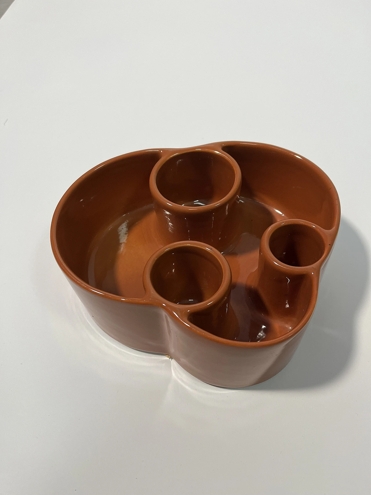 Brown ceramic bowl by A. Mangiarotti for Fratelli Brambilla, 1960s 1