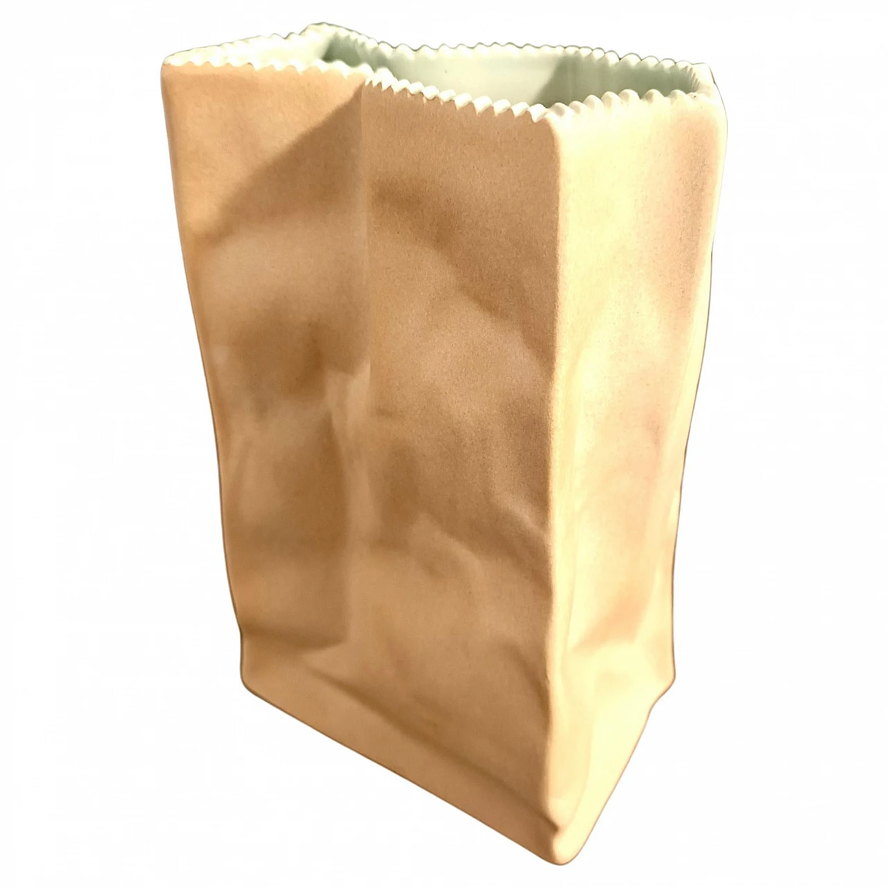 Paper Bag ceramic vase by Tapio Wirkkala for Rosenthal, 1990s 1