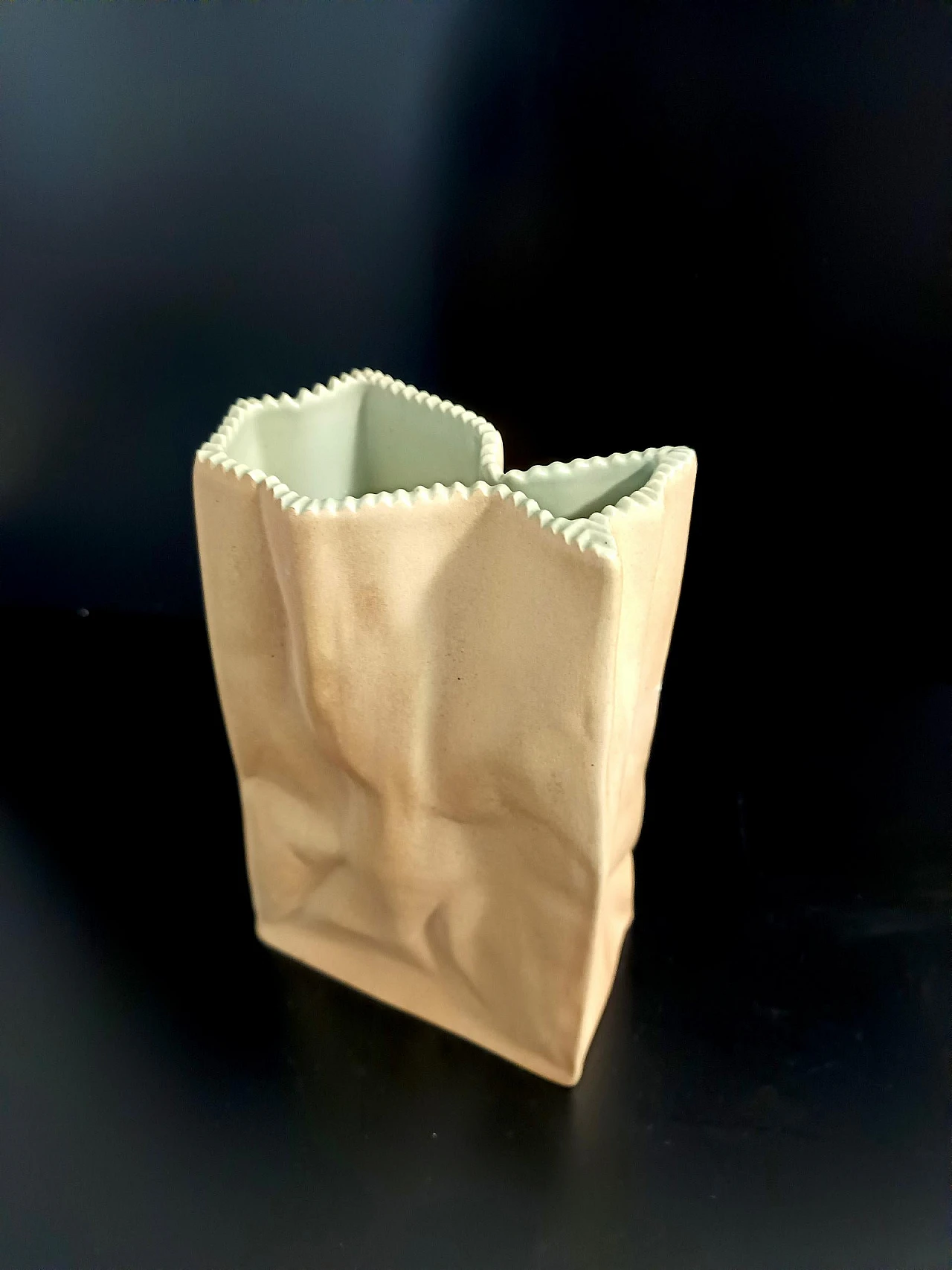 Paper Bag ceramic vase by Tapio Wirkkala for Rosenthal, 1990s 7