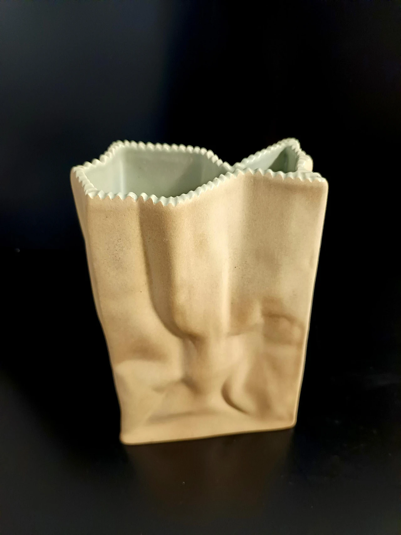 Paper Bag ceramic vase by Tapio Wirkkala for Rosenthal, 1990s 8