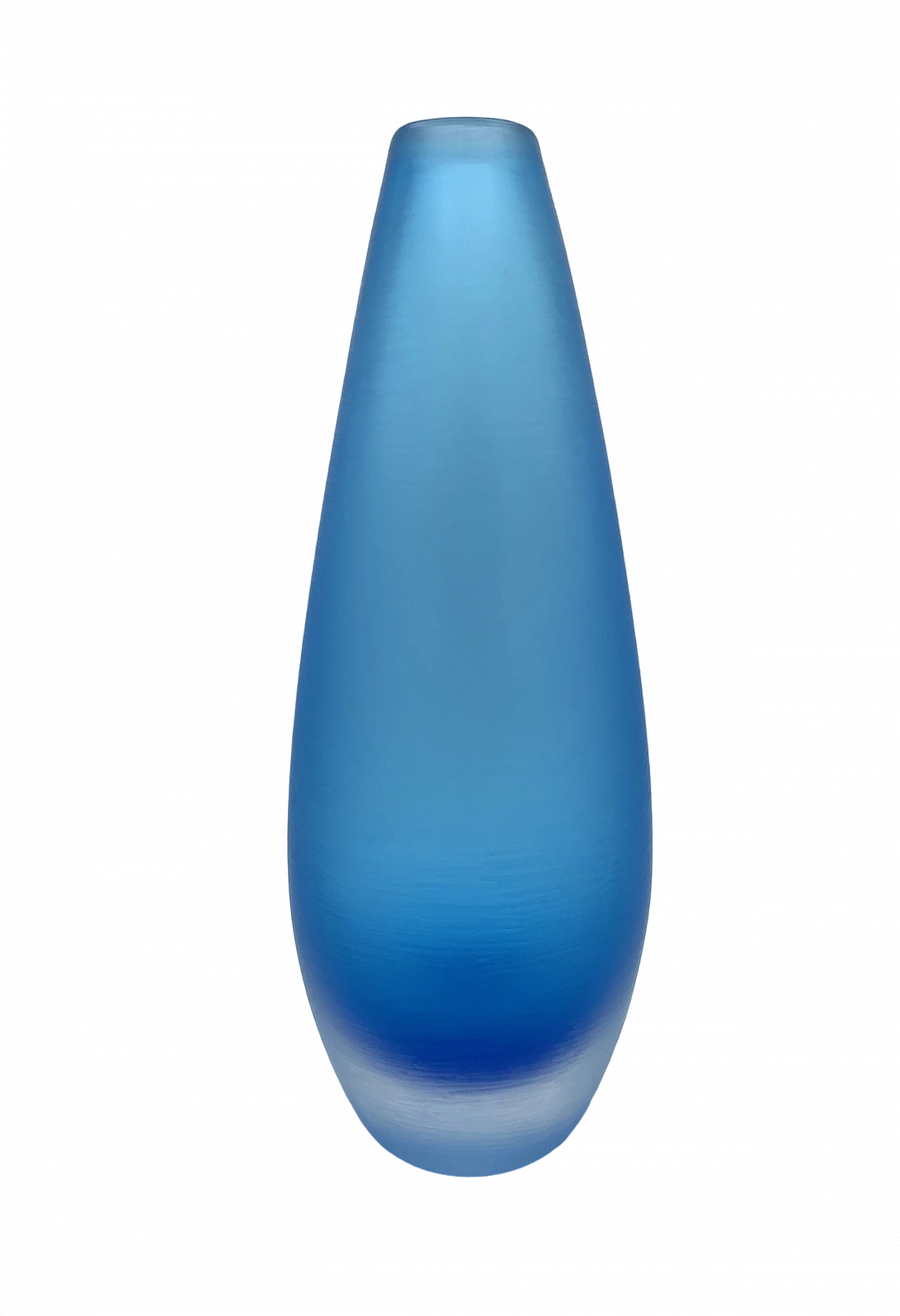 Engraved vase in blue glass by Paolo Venini, 1980s 5