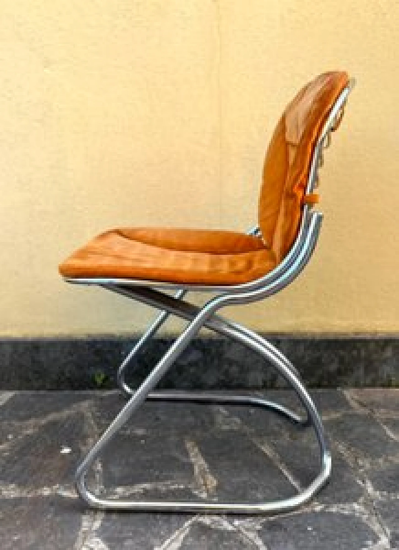 4 Chromed steel wire chairs by Gastone Rinaldi for Riva, 1960s 6