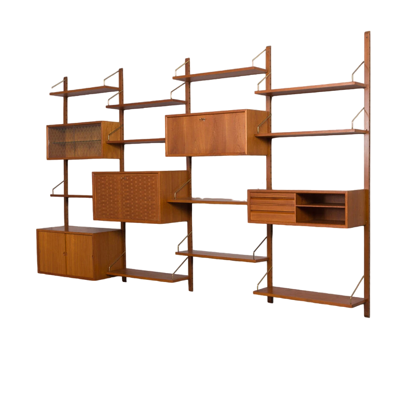 Modular teak bookcase by Poul Cadovius for Cado, 1960s 26