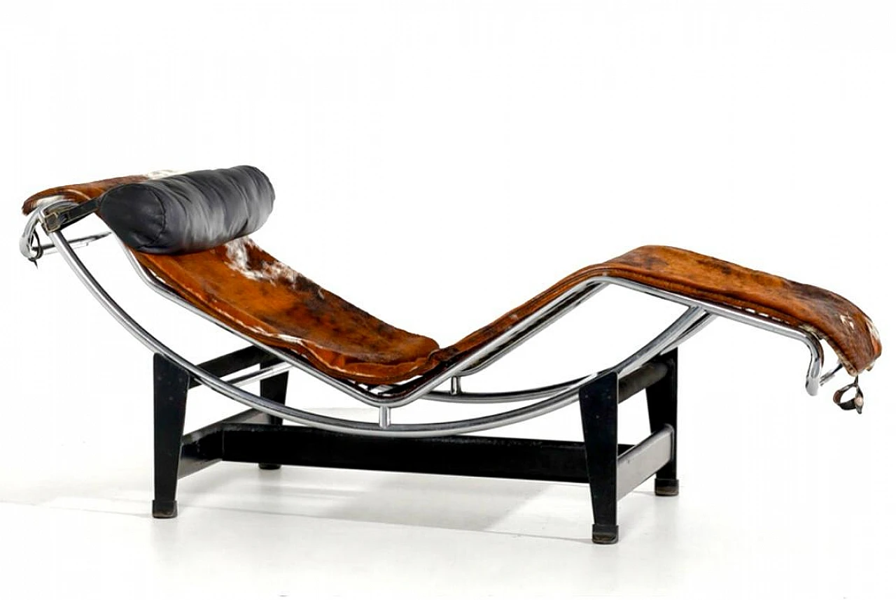 LC4 chaise longue in pony skin by Le Corbusier for Cassina, 1965 5