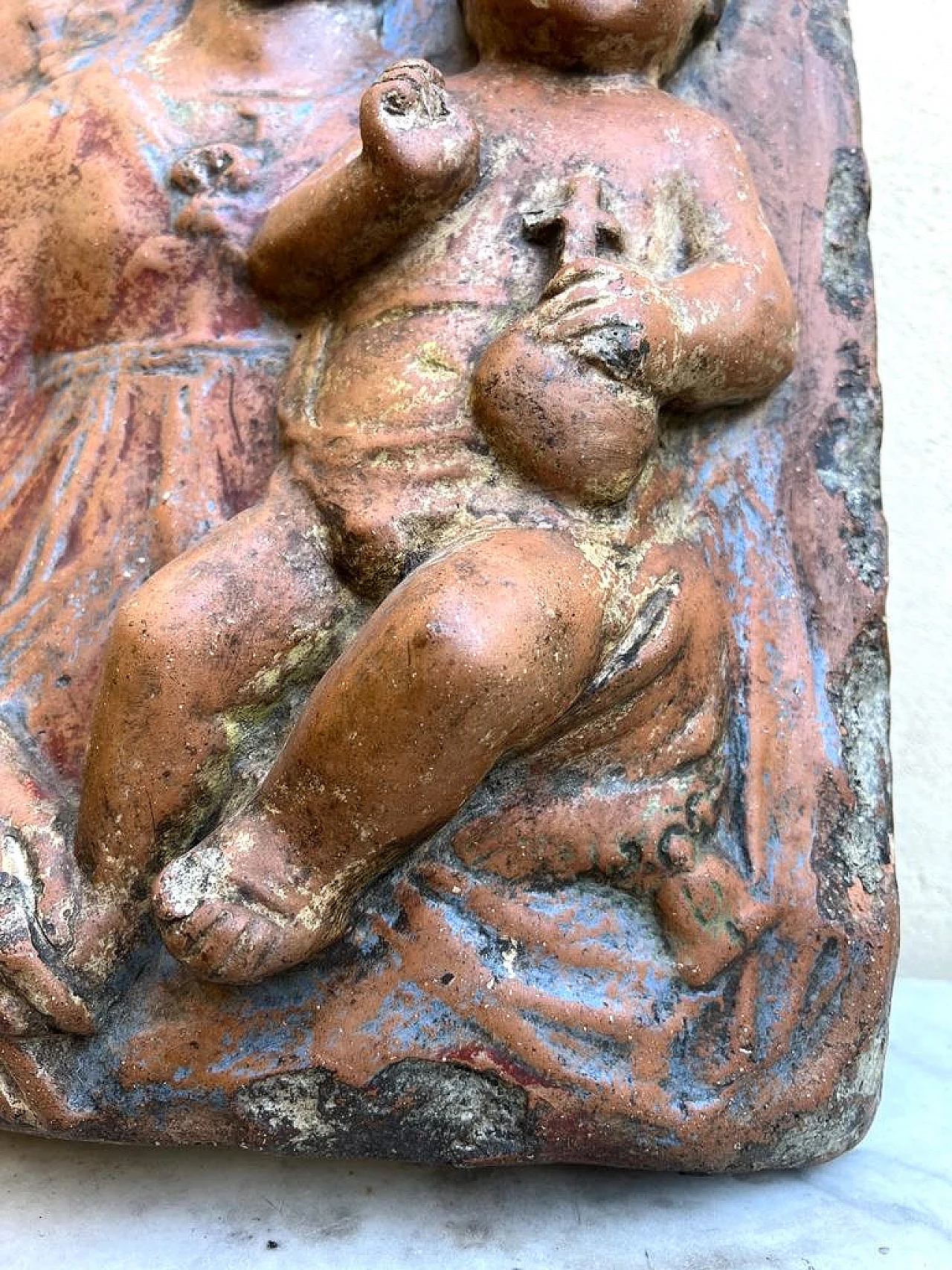 Madonna col Bambino, scultura in terracotta, '600 1