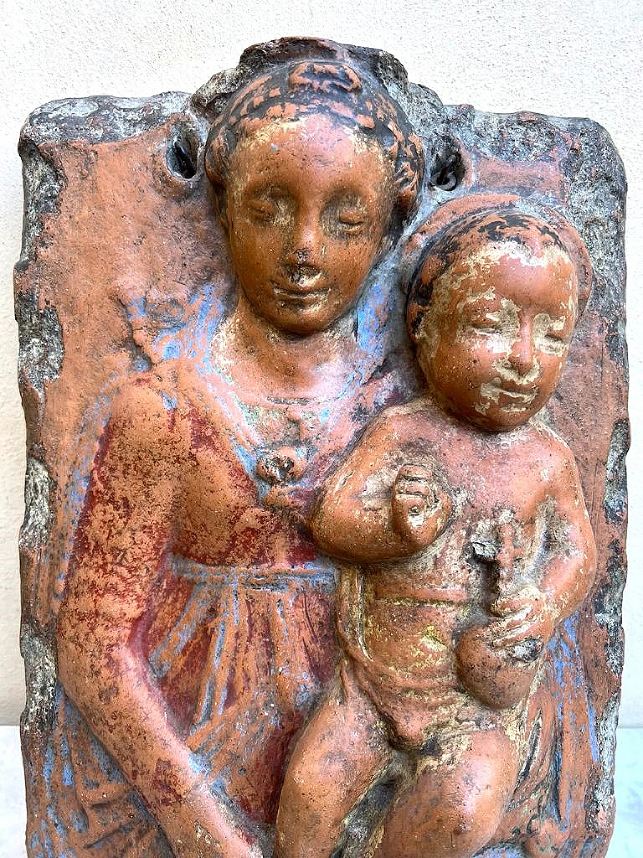 Madonna col Bambino, scultura in terracotta, '600 2