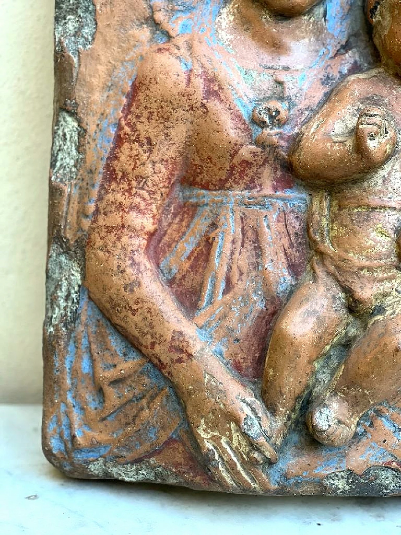 Madonna col Bambino, scultura in terracotta, '600 3