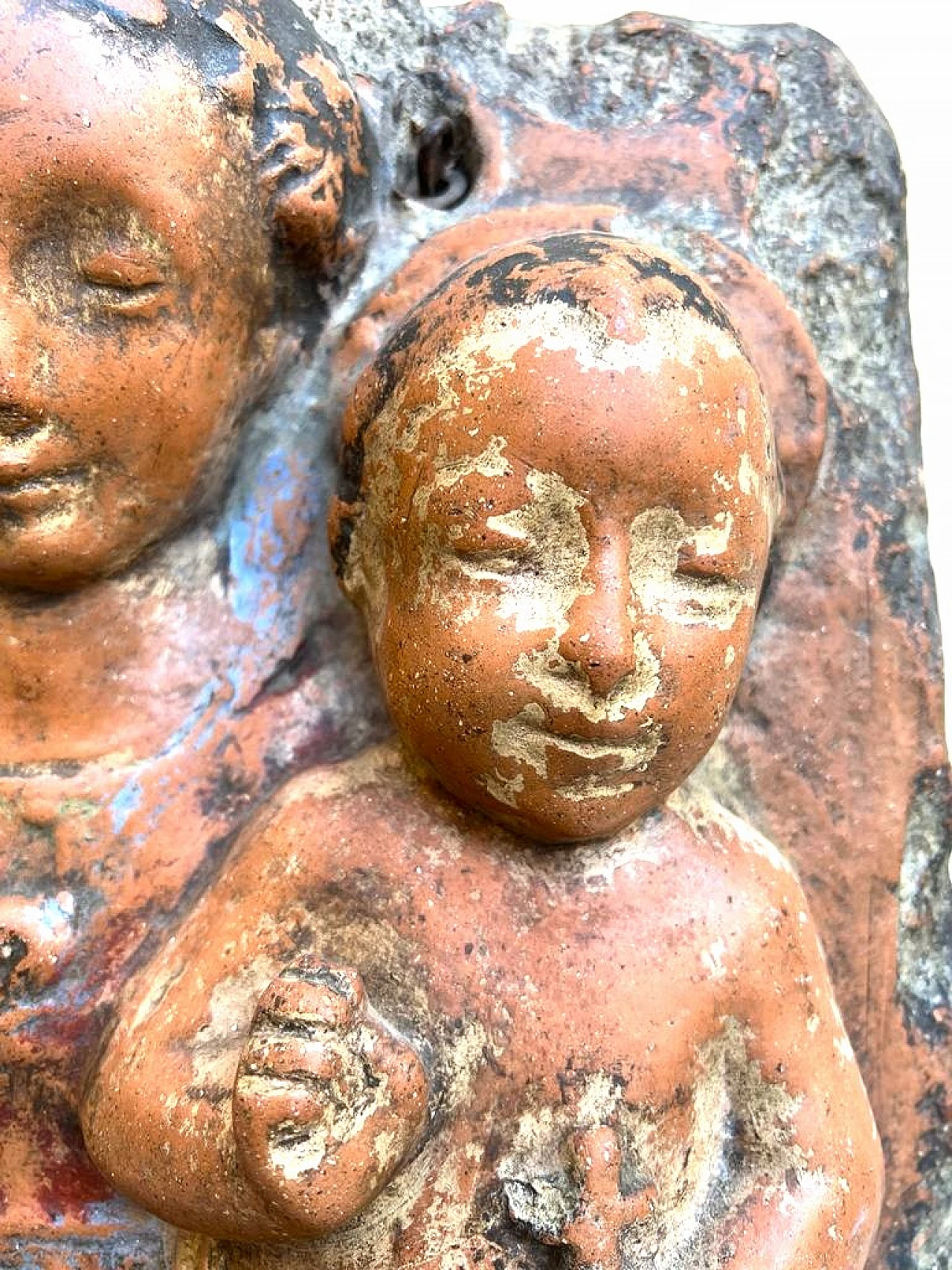 Madonna col Bambino, scultura in terracotta, '600 5