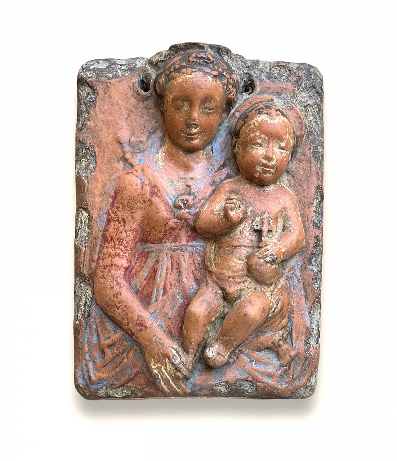 Madonna col Bambino, scultura in terracotta, '600 8