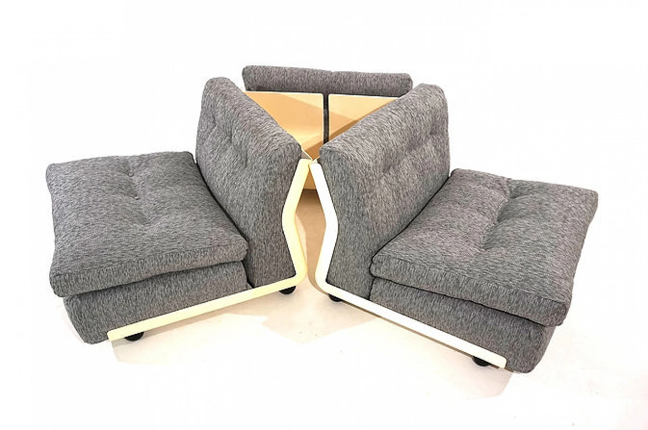 3 Amanta armchairs by Mario Bellini for C&B Italia, 1960s 1