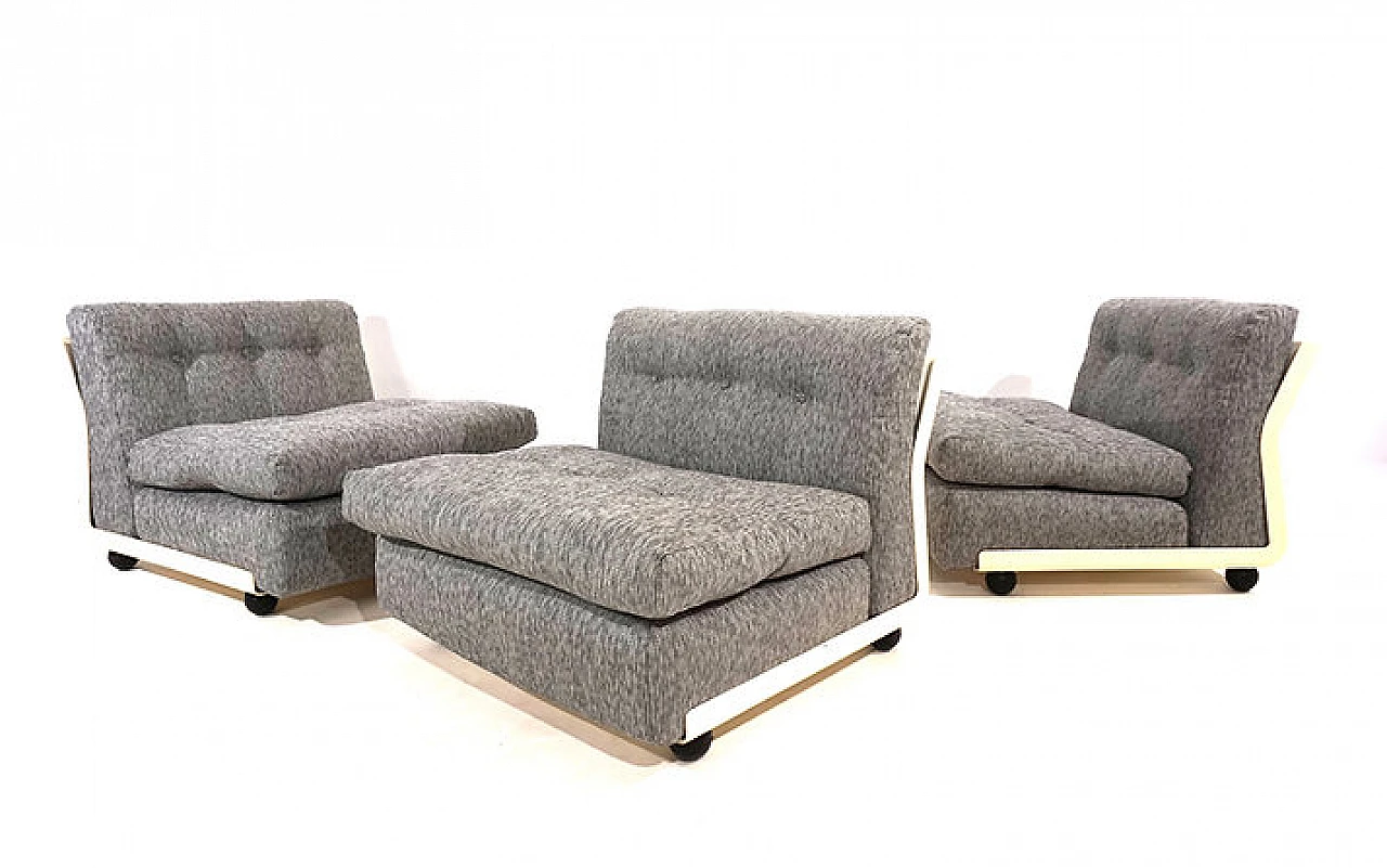 3 Amanta armchairs by Mario Bellini for C&B Italia, 1960s 7