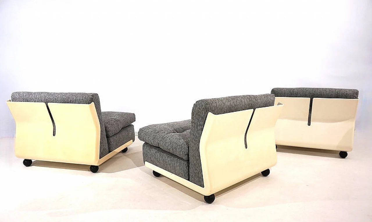 3 Amanta armchairs by Mario Bellini for C&B Italia, 1960s 12