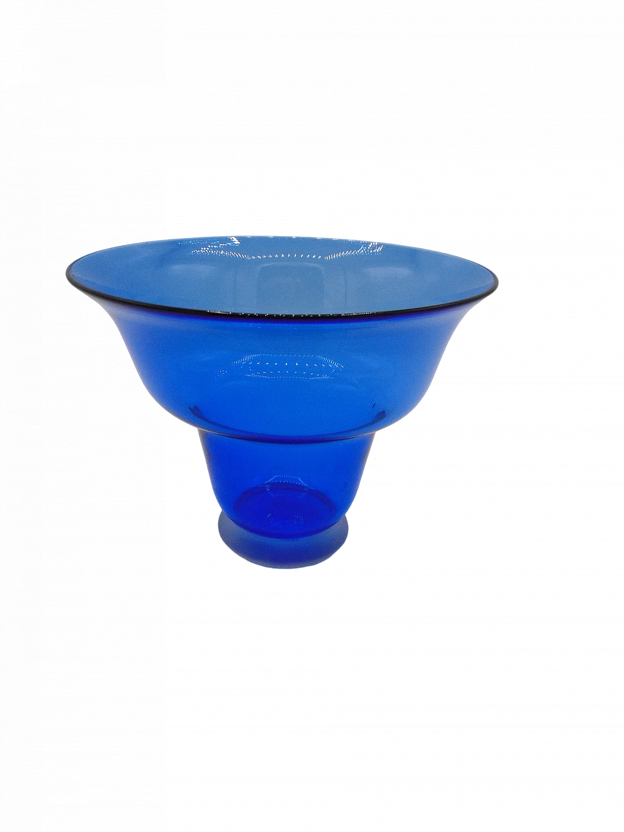 Blue glass vase by Venini, 1995 4