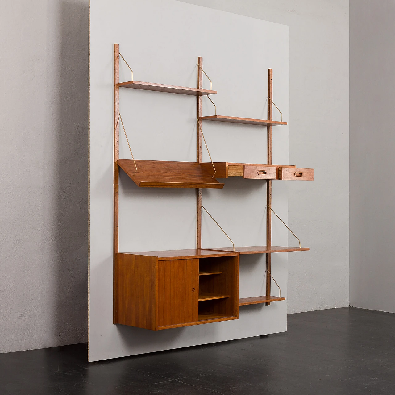 Modular teak bookcase in the style of P. Cadovius, 1960s 5