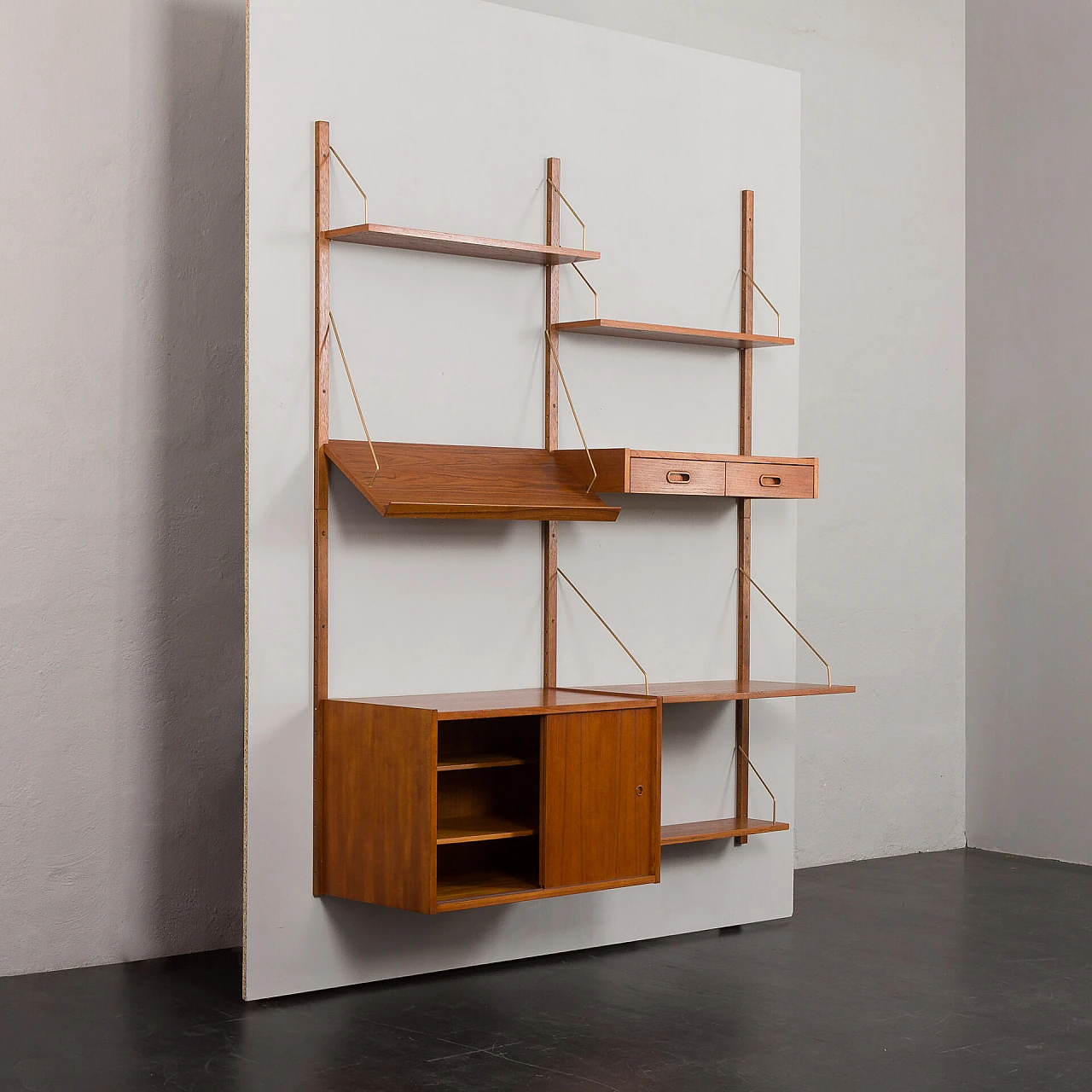 Modular teak bookcase in the style of P. Cadovius, 1960s 6