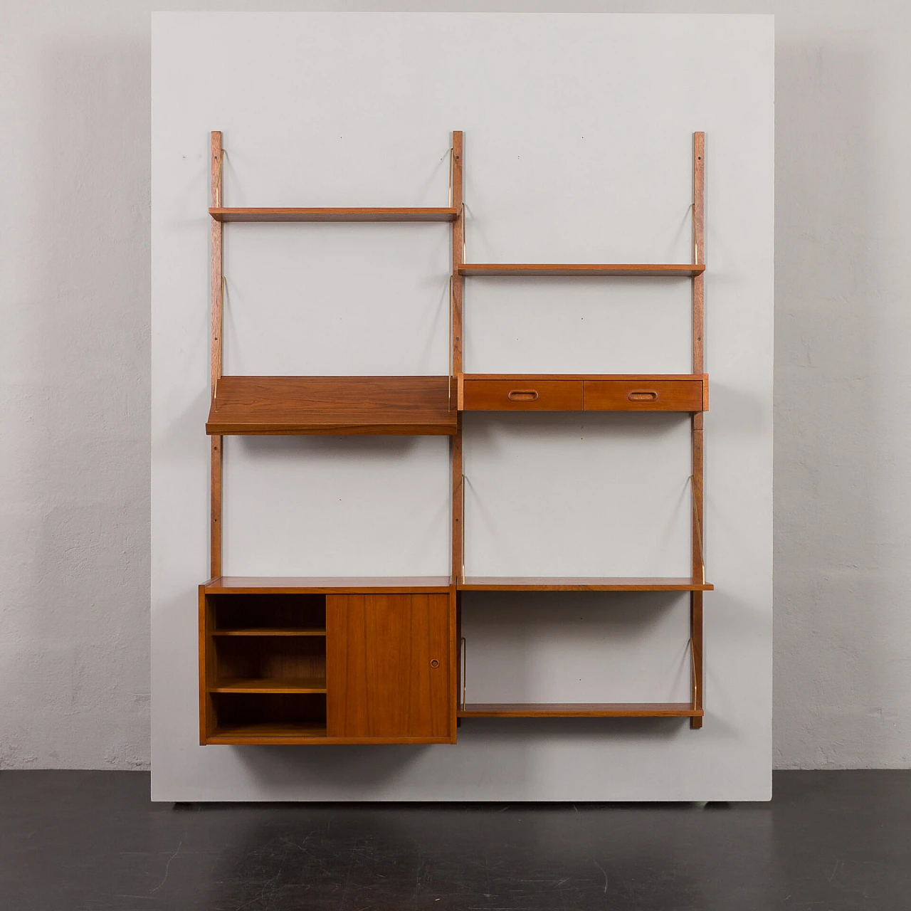 Modular teak bookcase in the style of P. Cadovius, 1960s 7