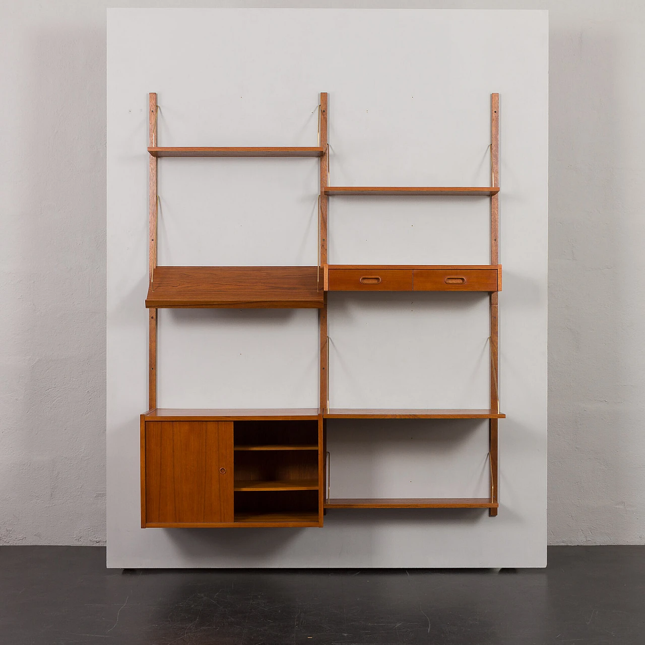 Modular teak bookcase in the style of P. Cadovius, 1960s 8