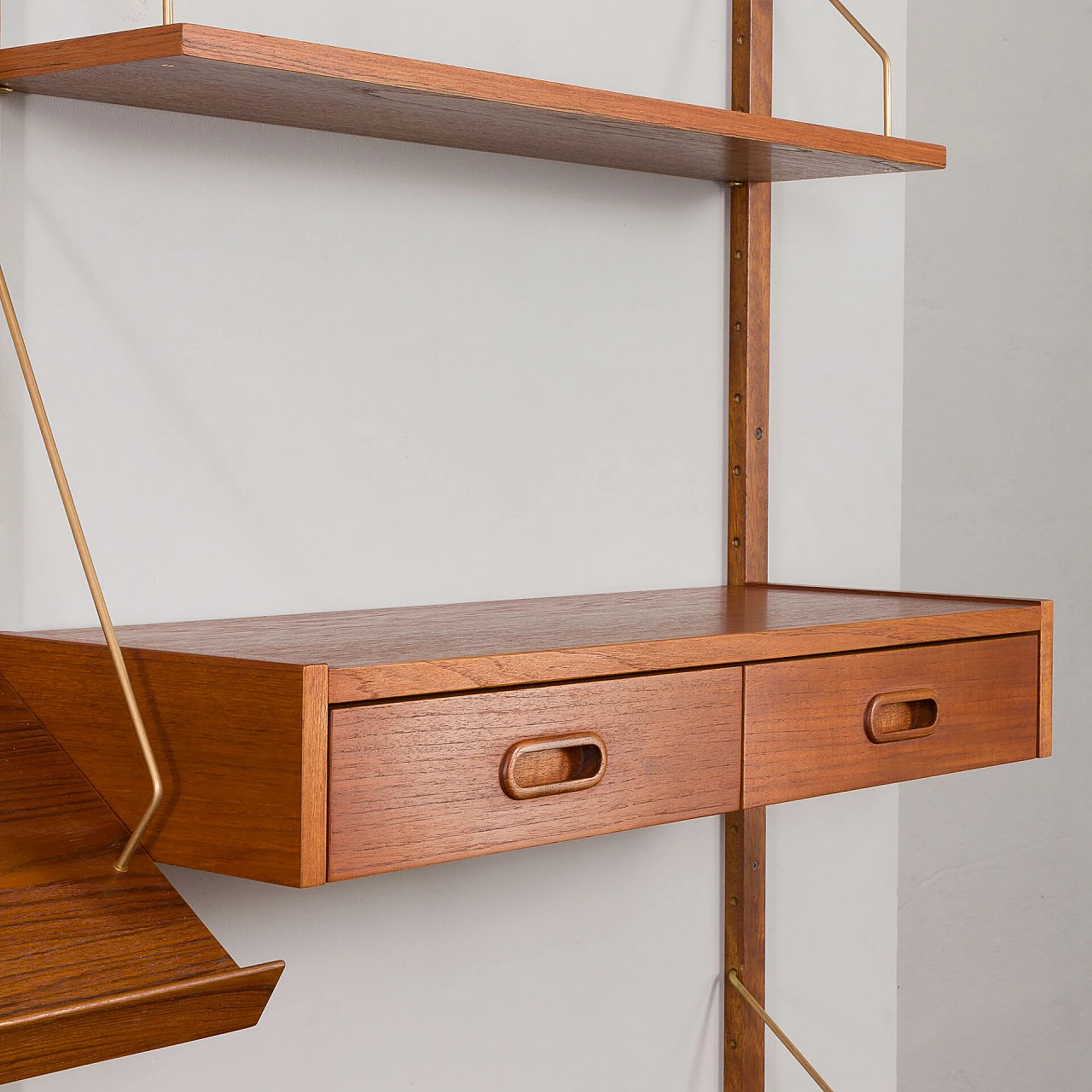 Modular teak bookcase in the style of P. Cadovius, 1960s 11