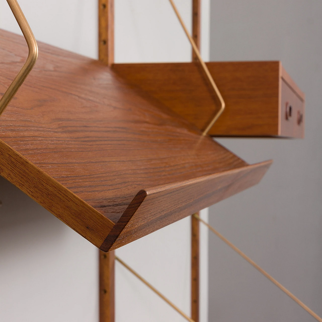 Modular teak bookcase in the style of P. Cadovius, 1960s 13