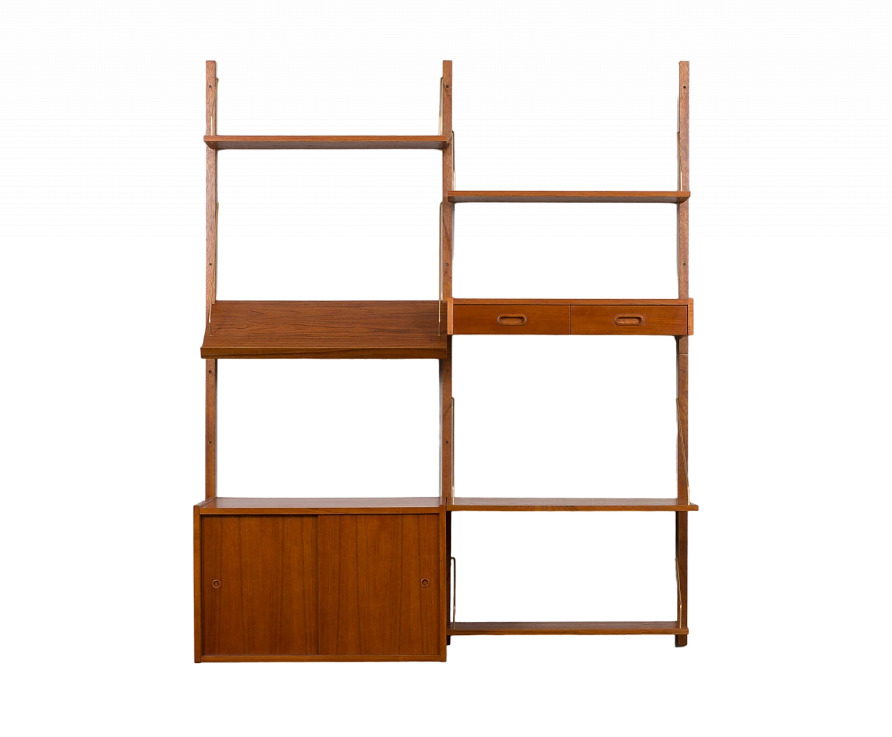 Modular teak bookcase in the style of P. Cadovius, 1960s 17